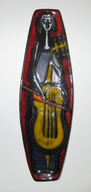 Niet of onleesbaar gesigneerd - Twee sixties Italiaanse San Marino faience muurhangers kopen? Bied vanaf 1!