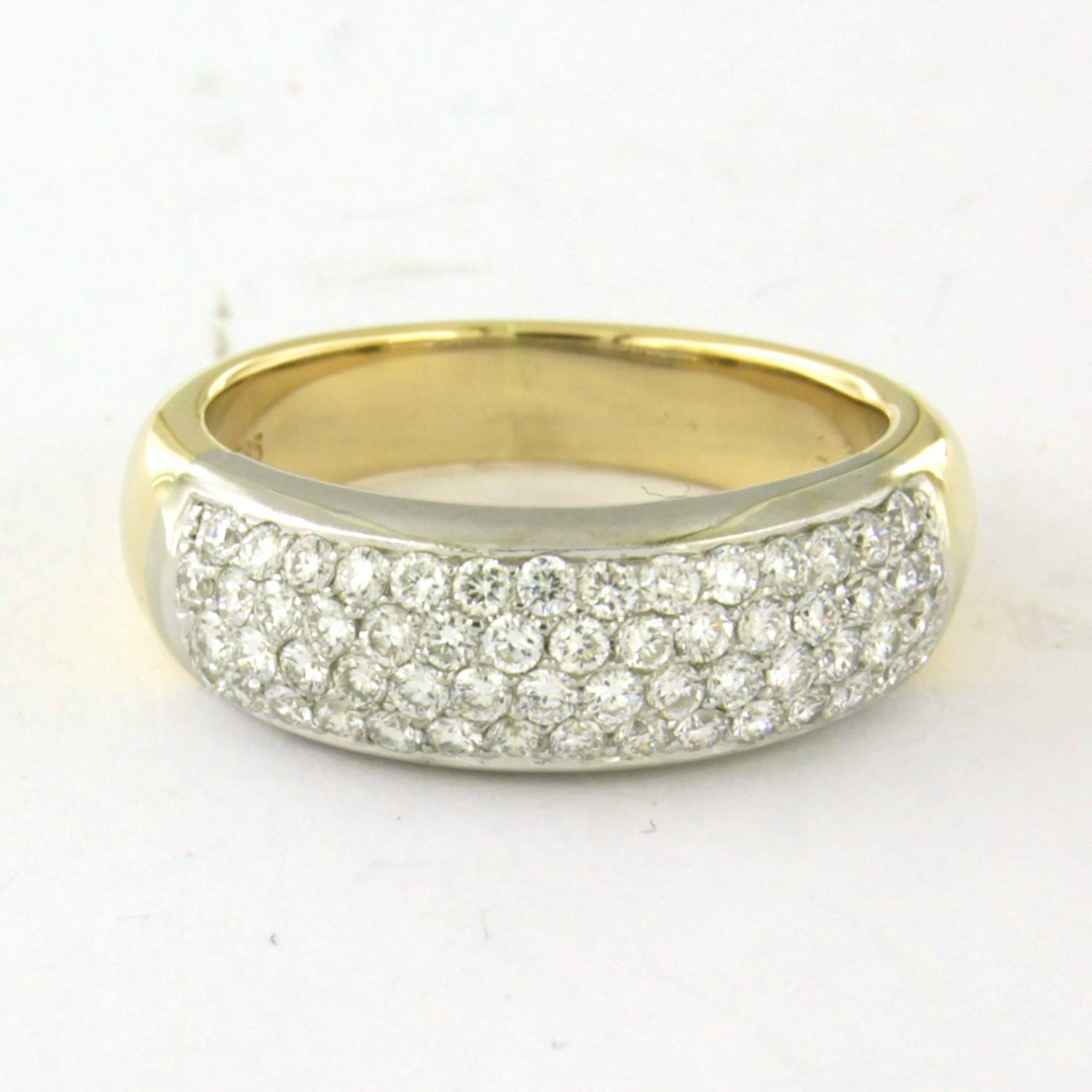 14k bicolour gouden ring met briljant geslepen diamant tot. 1.00ct – F/G - VS/SI kopen? Bied vanaf 1000!