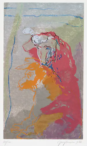 Ger Jansen - Zeefdruk, Stier kopen? Bied vanaf 35!