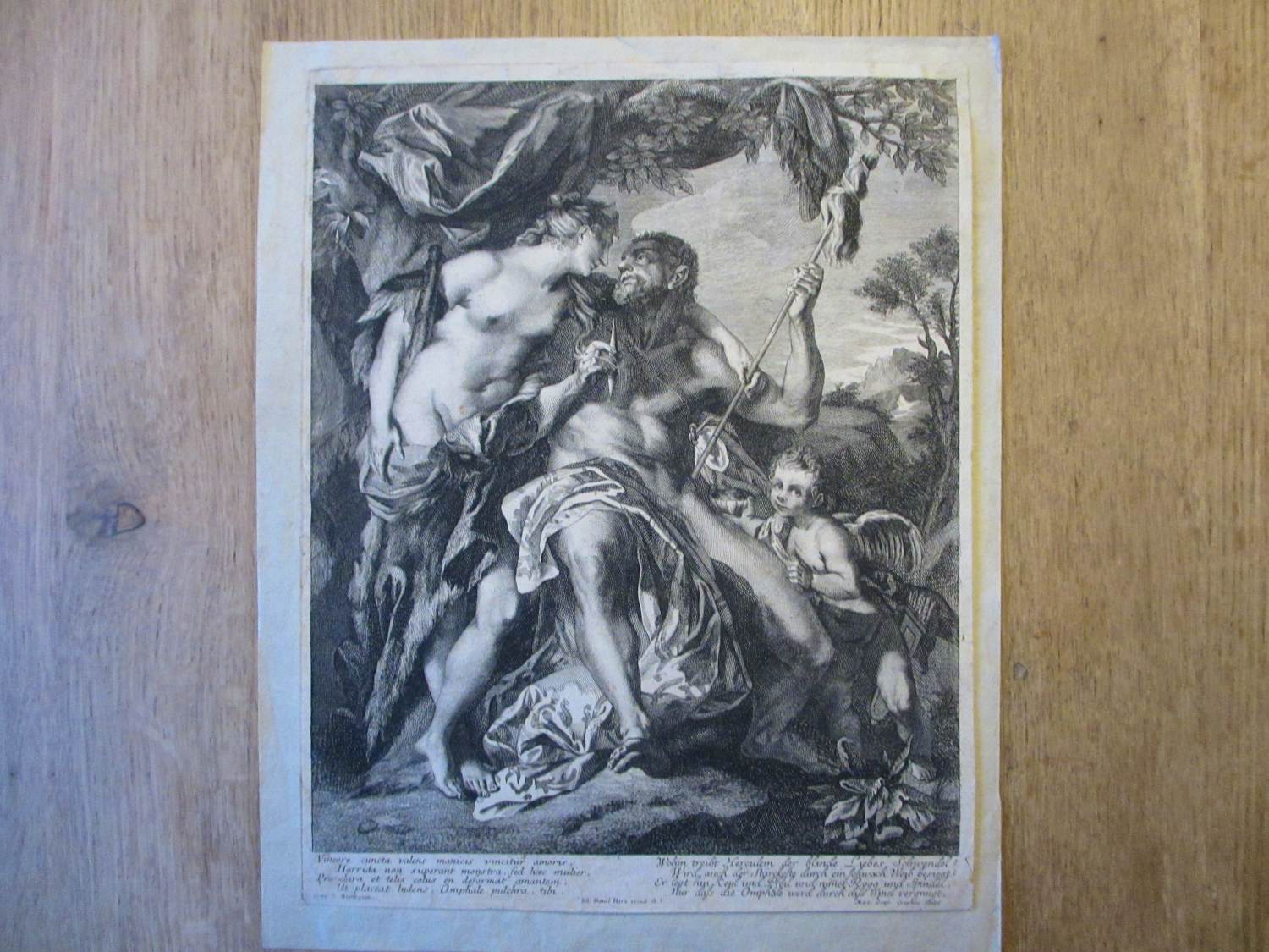 Martin Crophius - Hercules en Omphale gravure naar François Le Moyne uit 1724. kopen? Bied vanaf 100!