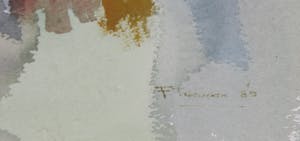 Frank Treuren - Aquarel, Abstracte compositie - Ingelijst kopen? Bied vanaf 1!