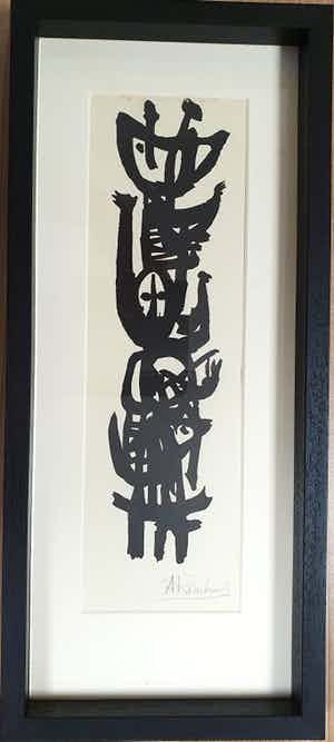 Anton Rooskens - Totem - Vroeg werk - Gesigneerd verkocht voor € 75!