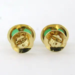 14k geel gouden oorknoppen bezet met chrysopraas – 5.7 gram kaufen? Bieten Sie von 410!