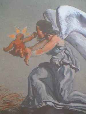 Salvador Dali - Engel met Christuskind - Zeefdruk kopen? Bied vanaf 250!