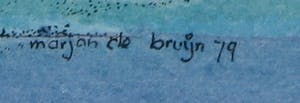 Marjan de Bruijn - Aquarel & Pen, Zonder titel - Ingelijst kopen? Bied vanaf 1!