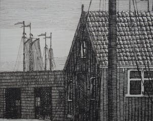 Hendrik Lesage - Volendam rond 1924 - mooi uitgewerkte, heldere ets, nr. 60 kopen? Bied vanaf 45!