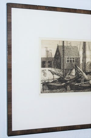 Hendrik Lesage - Volendam rond 1924 - mooi uitgewerkte, heldere ets, nr. 60 kopen? Bied vanaf 45!