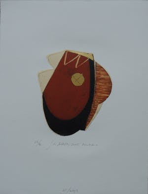 Jan Naezer - etscollage met bladgoud kopen? Bied vanaf 20!