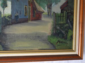 Johan Gerhard Siemer - Olieverf op paneel, “Boerderij” – gesigneerd en ingelijst – ca 1950 kopen? Bied vanaf 50!