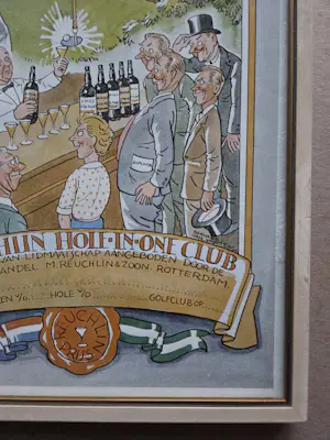 Bernard van Vlijmen - Reuchlin Hole-in-One Club. Golf cartoon. kopen? Bied vanaf 49!