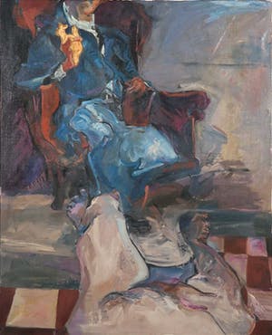 Klaas Sans - Olieverf op doek, Justine - Ingelijst kopen? Bied vanaf 150!