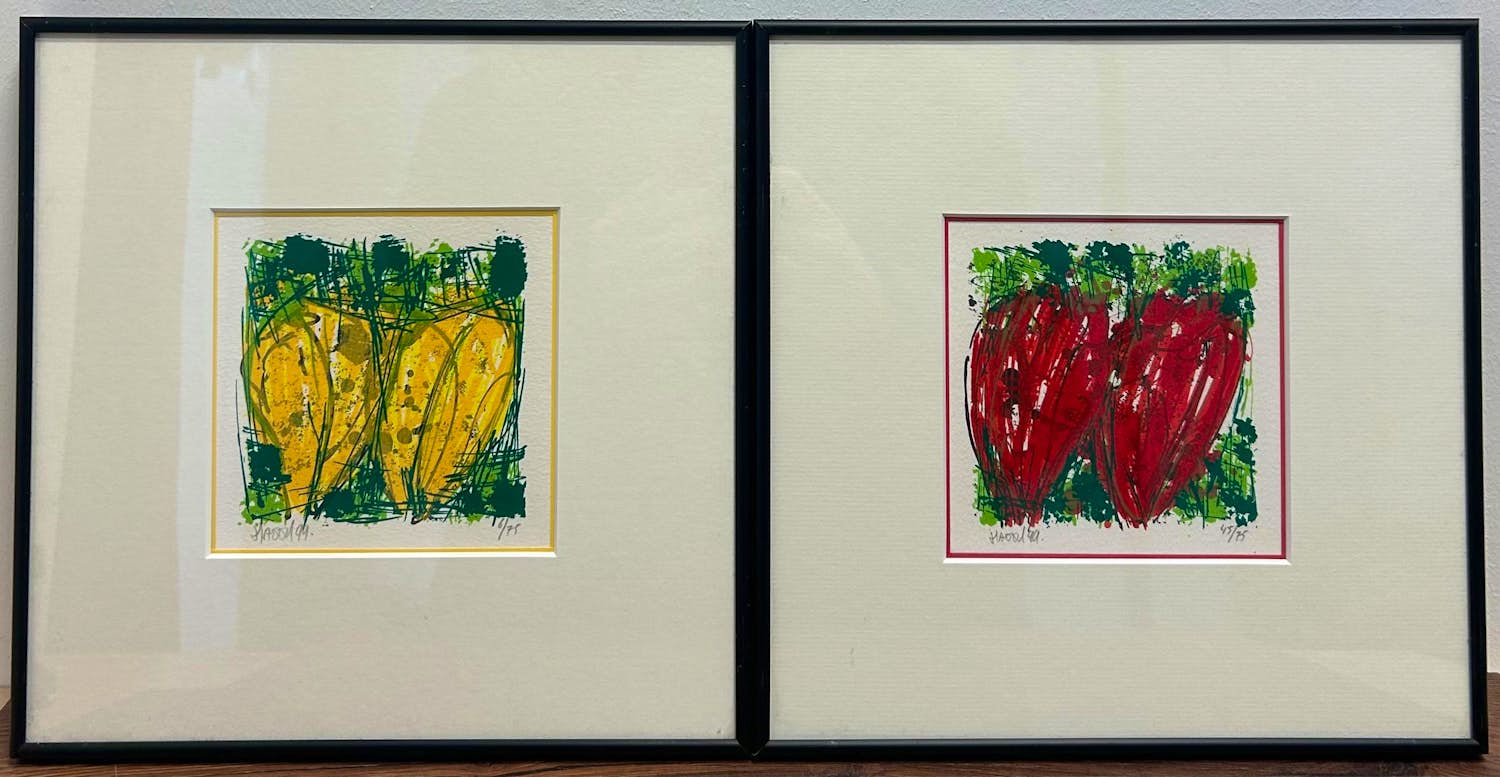 Ad van Hassel - 2x Tulpen (Ingelijst) kopen? Bied vanaf 55!