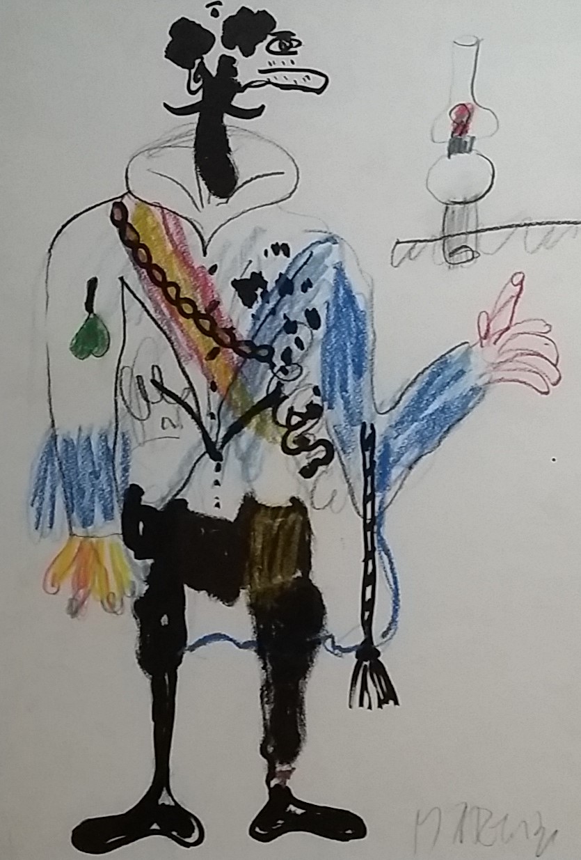 Anton Martineau - Aqaurel en pastel op papier / hommage de Velazquez kopen? Bied vanaf 375!