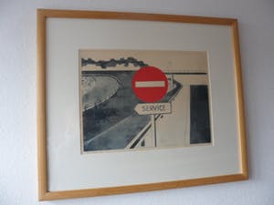 Gerard van Kerkhof - Ingekleurde ets. Titel, " Service ". kopen? Bied vanaf 20!