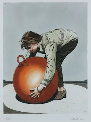 Erlend Steiner Lovisa - Ingekleurde ets, Margo II - Ingelijst kopen? Bied vanaf 50!