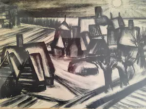 Johan Traarbach - Winterlandschap kopen? Bied vanaf 220!