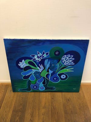 Maartje Wijngaarden - Schilderij blauw kopen? Bied vanaf 50!