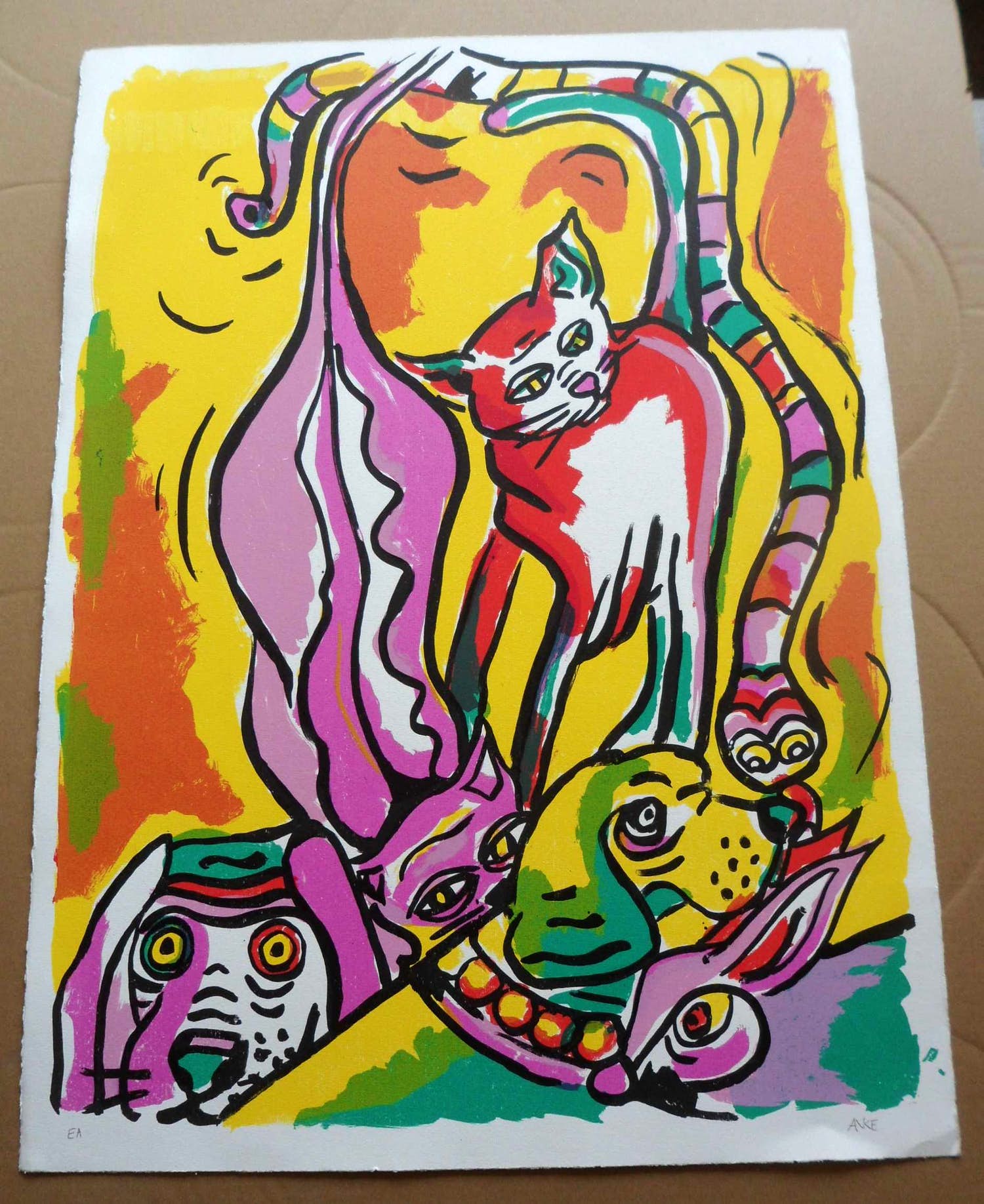 Anke Peddemors - Zeefdruk, dieren kopen? Bied vanaf 30!