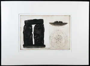 John E. Palmer - Ets, Pentagonal Flower/Stonehenge kopen? Bied vanaf 1!