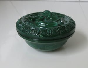 Curt Schlevogt - Art deco Malachiet persglazen dekseldoos kopen? Bied vanaf 28!