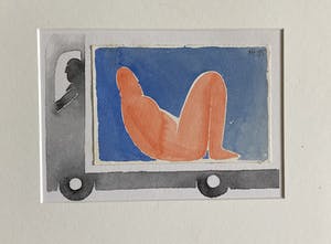 Henri de Haas - 4 aquarellen in bus! kopen? Bied vanaf 50!