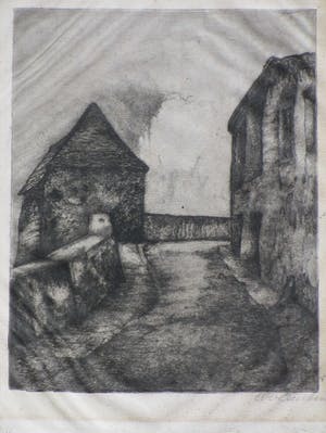 Willem van Leusden - Weg met huizen - Ets kopen? Bied vanaf 1!