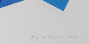 Piero Dorazio - Zeefdruk, Geometrische compositie - Ingelijst kopen? Bied vanaf 180!