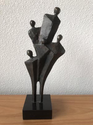 Brons (Onbekend) - Schitterend bronzen beeld " GEZIN / FAMILIE " kopen? Bied vanaf 35!