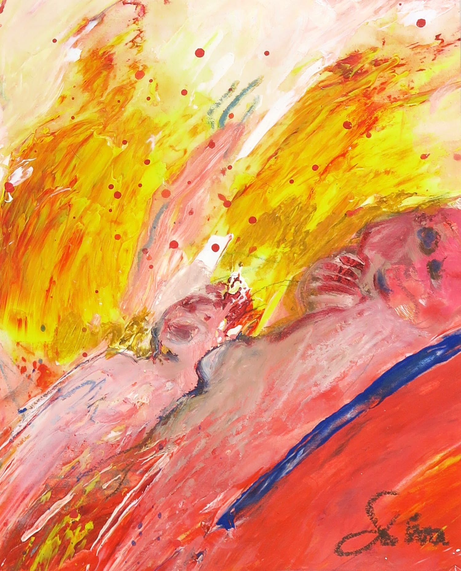 Franscz Witte - Gemengde techniek op papier, Zonder titel kopen? Bied vanaf 1!