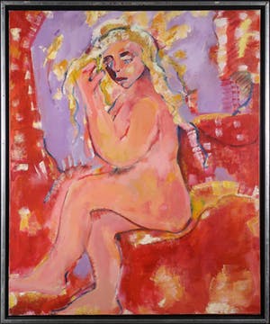 Christine Spierings - Olieverf op doek, Lady - Ingelijst (Groot) kopen? Bied vanaf 100!