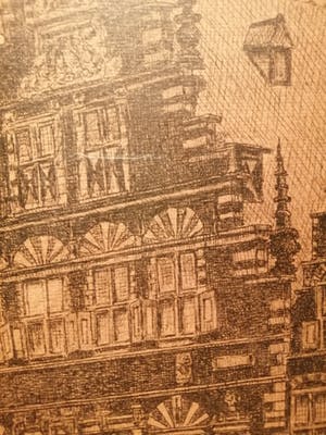 Adriaan Terhell - onder pseudoniem C. de Zeeuw Stadsgezicht "Vleesch Hal, Haarlem" kopen? Bied vanaf 25!