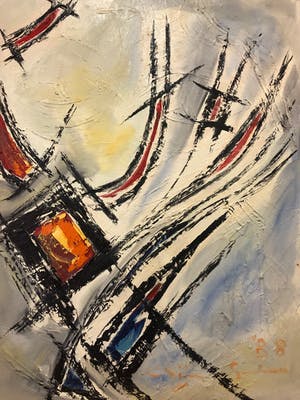 Gerard Bijnens - Abstract werk kopen? Bied vanaf 50!