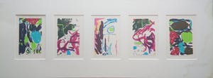 Frans van der Sanden - 5 x Zeefdruk, zonder titel. kopen? Bied vanaf 10!