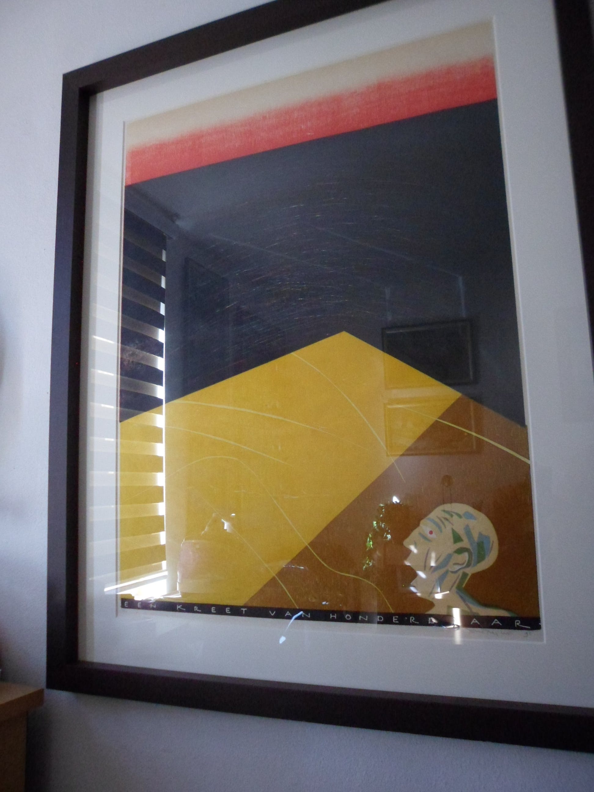 Tom Thijsse - Houtsnede, titel: "Een kreet van honderd jaar" 1995 kopen? Bied vanaf 30!