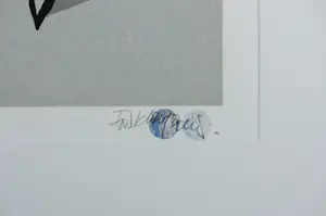 Fon Klement - Boardsnede op papier, Le ciel bleu - Ingelijst kopen? Bied vanaf 90!