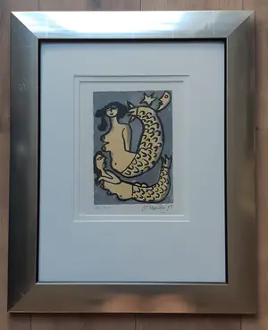 Corneille - " Mémoire de Bali- 4" . Zeefdruk uit 1993. kopen? Bied vanaf 170!