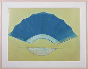 Aafke Kelly - Olieverf op papier, Fanning blues on the beach - Ingelijst kopen? Bied vanaf 1!