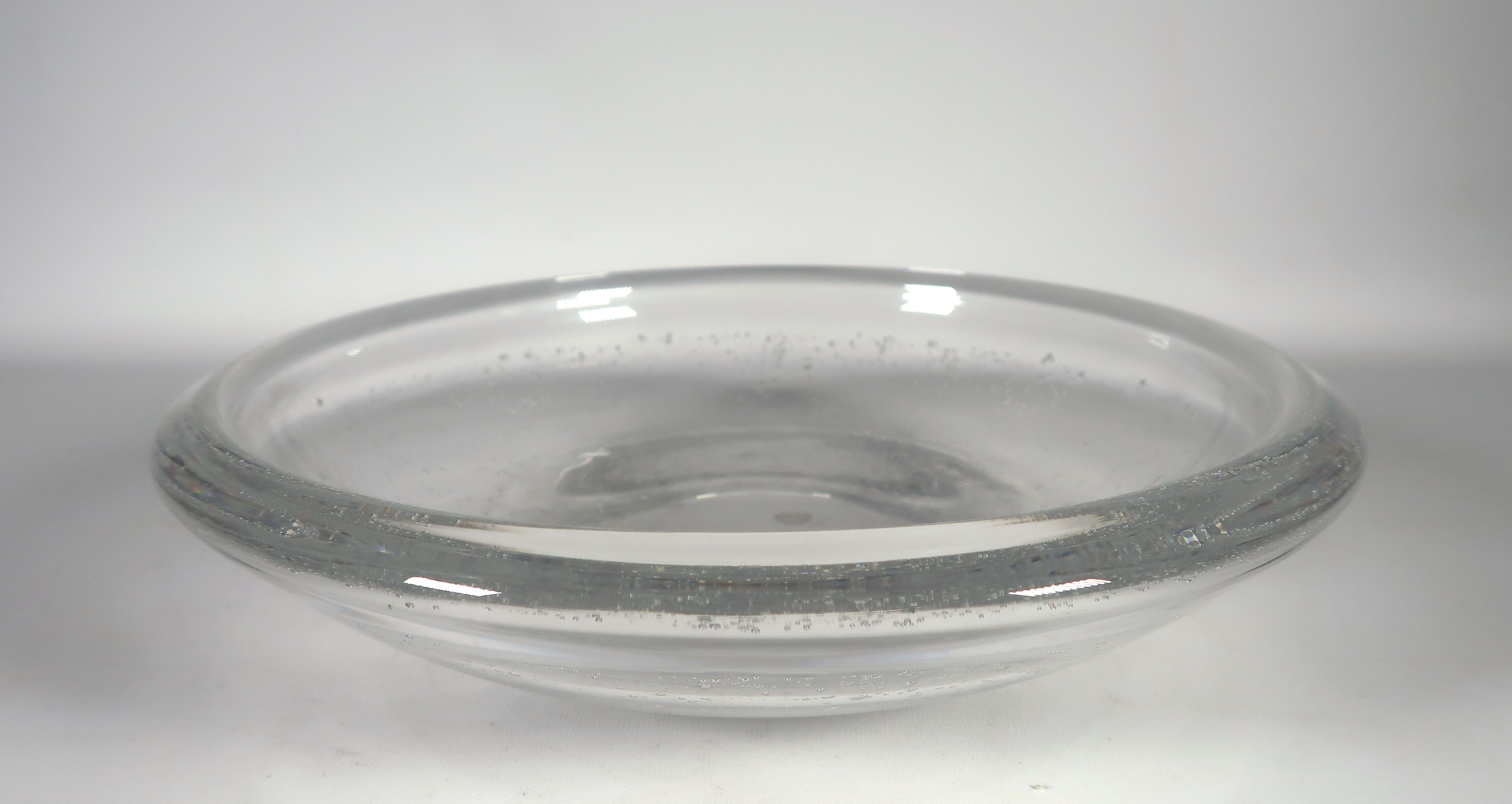 Royal Leerdam - Glas, Schaal met luchtbellen verkocht voor € 1!