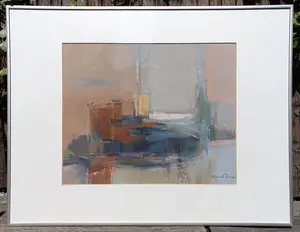 Theresia van der Pant - Binnen, tekening met pastelkrijt (netjes ingelijst) kopen? Bied vanaf 295!