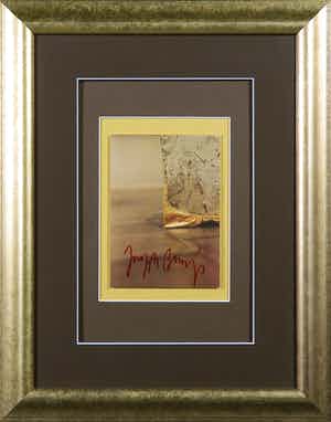 Joseph Beuys - Gesigneerde postkaart - Ingelijst verkocht voor € 1!