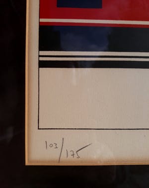 Jean Gorin - Geometrisch abstracte compositie, litho (ingelijst) kopen? Bied vanaf 160!
