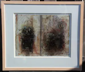 Gerti Bierenbroodspot - Ingelijste gemengde techniek: Capella Brancusi XXIV (nette lijst!) kopen? Bied vanaf 495!