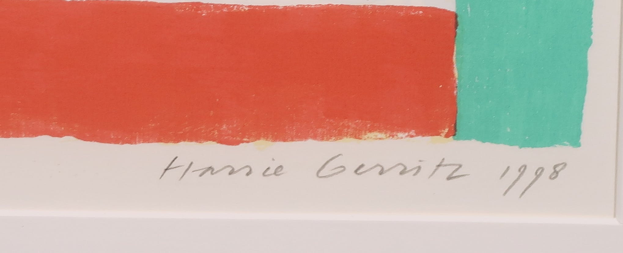 Harrie Gerritz - Zeefdruk, Running landscape - Ingelijst kopen? Bied vanaf 20!