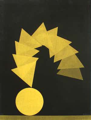 Pol Bury - Handgesigneerde houtsnede verkocht voor € 295!