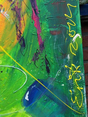 Niet of onleesbaar gesigneerd - Olieverf op doek , Zonder titel – spieraam 80 x 120 cm. kopen? Bied vanaf 1!