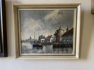 Conrad van Reken - (1878-1959) - Hollands kanaal zicht kopen? Bied vanaf 79!