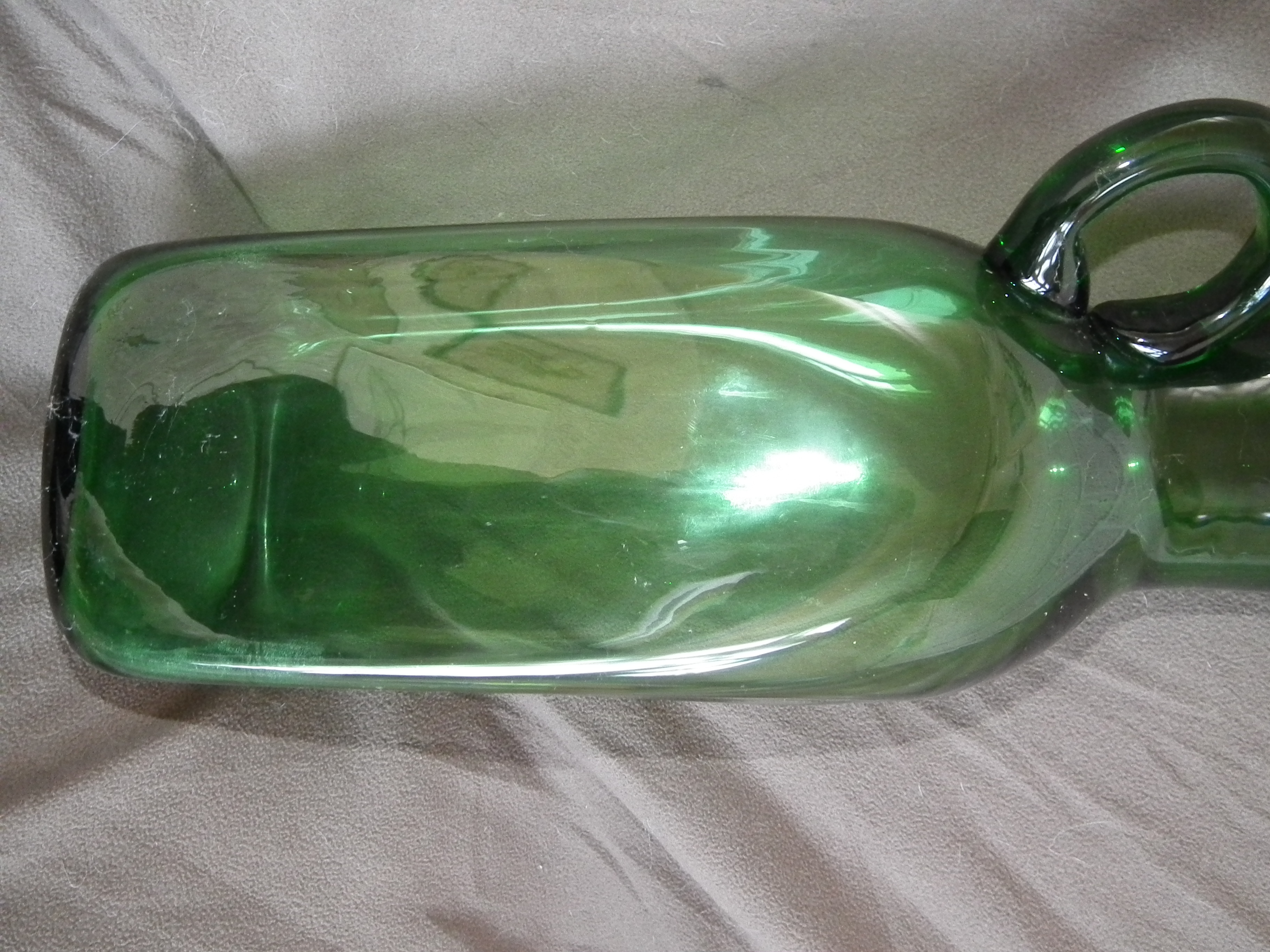 Empoli Glas - Empoli verde vaas met aangezet oor kopen? Bied vanaf 50!