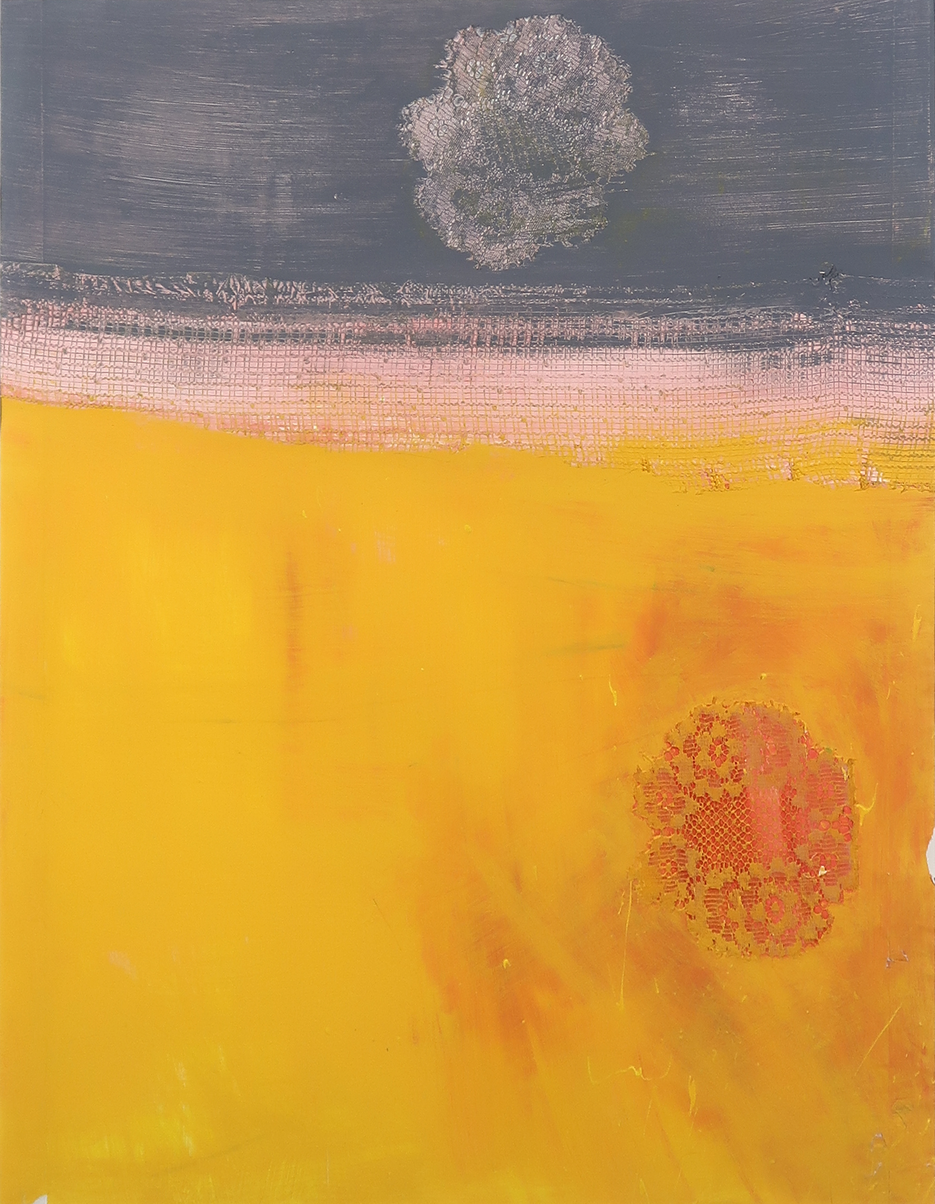 Niet of onleesbaar gesigneerd - Acryl met collage op papier, Compositie I - Ingelijst kopen? Bied vanaf 1!