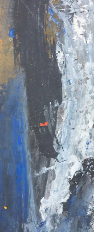 Johan Barendsma - Olieverf op hardboard, Rood landschap - Ingelijst kopen? Bied vanaf 50!