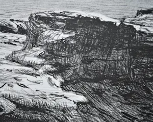 Aat Veldhoen - Rotskust = litho 1963 kopen? Bied vanaf 50!